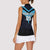 Custom Fiji Kaiviti Rugby Women Sleeveless Polo Shirt Fiji Tapa Pattern