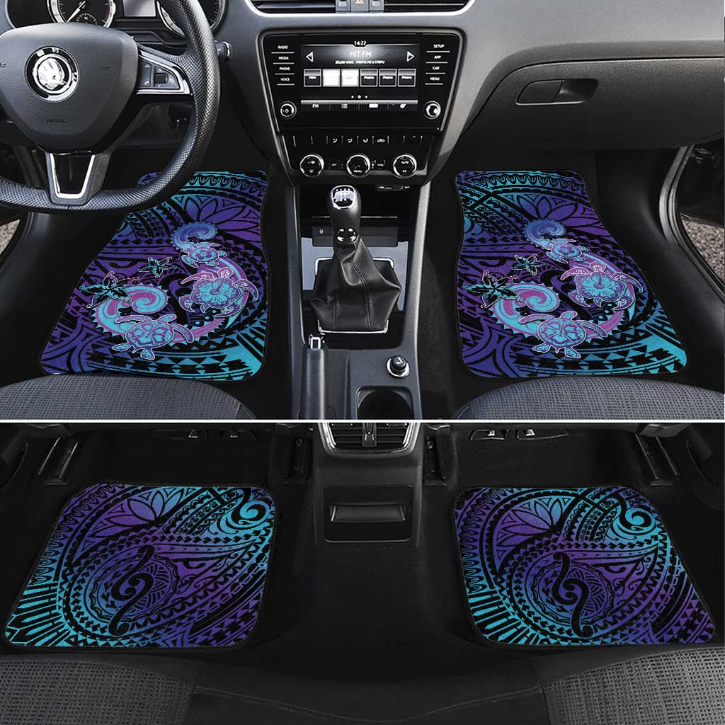 Hawaii Makahiki Turtle Car Mats Spiral Polynesian Tattoo