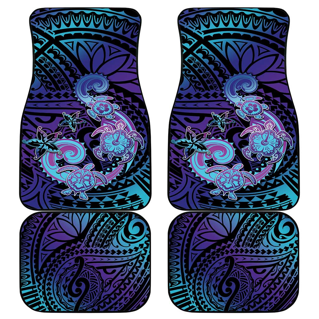 Hawaii Makahiki Turtle Car Mats Spiral Polynesian Tattoo