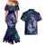 Hawaii Makahiki Turtle Couples Matching Mermaid Dress and Hawaiian Shirt Spiral Polynesian Tattoo