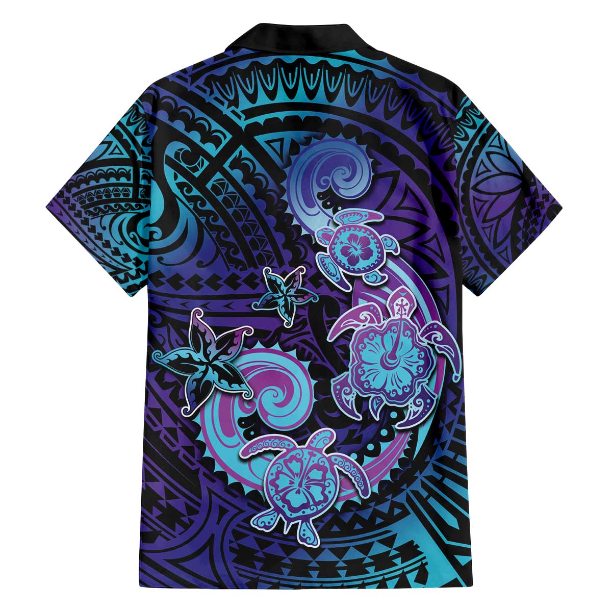 Hawaii Makahiki Turtle Family Matching Puletasi and Hawaiian Shirt Spiral Polynesian Tattoo