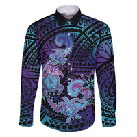 Hawaii Makahiki Turtle Family Matching Puletasi and Hawaiian Shirt Spiral Polynesian Tattoo