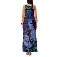 Hawaii Makahiki Turtle Family Matching Tank Maxi Dress and Hawaiian Shirt Spiral Polynesian Tattoo