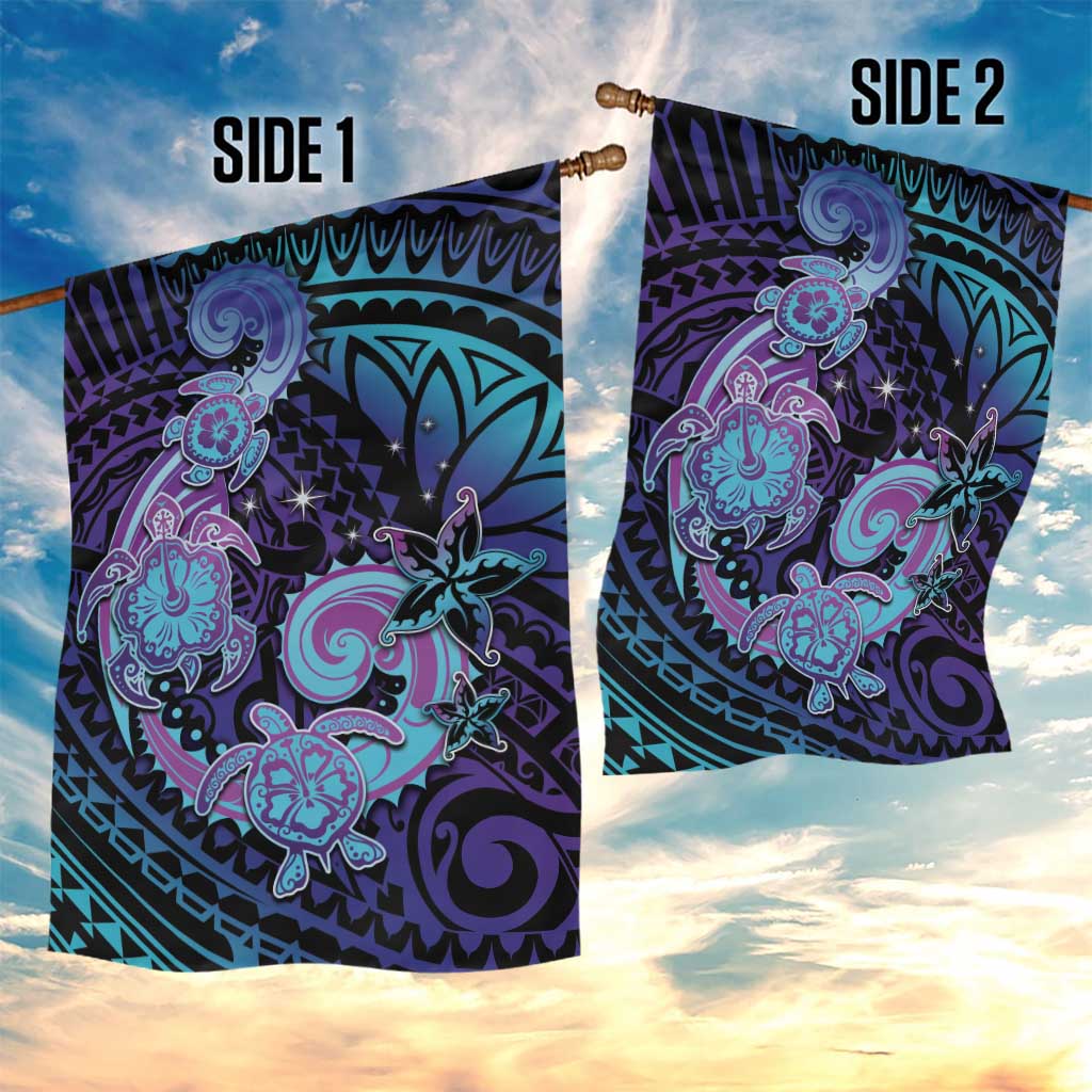 Hawaii Makahiki Turtle Garden Flag Spiral Polynesian Tattoo