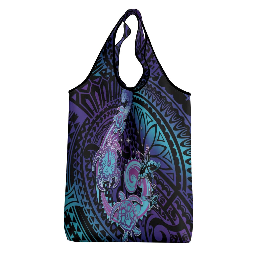 Hawaii Makahiki Turtle Grocery Bag Spiral Polynesian Tattoo