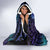 Hawaii Makahiki Turtle Hooded Blanket Spiral Polynesian Tattoo