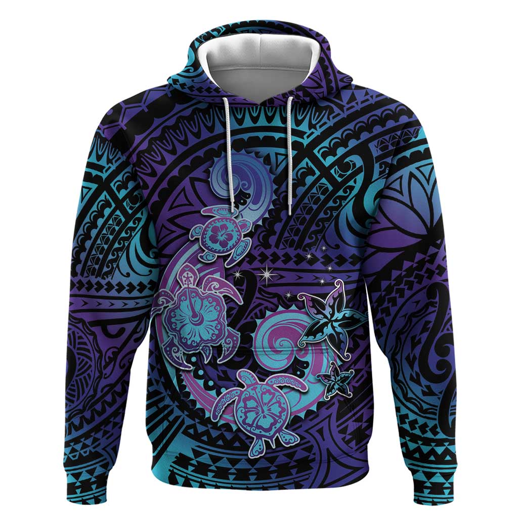 Hawaii Makahiki Turtle Hoodie Spiral Polynesian Tattoo