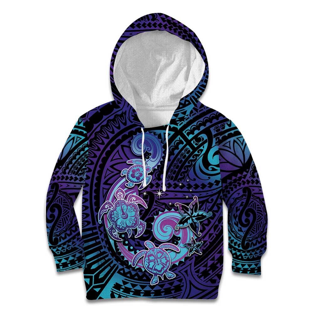 Hawaii Makahiki Turtle Kid Hoodie Spiral Polynesian Tattoo