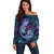 Hawaii Makahiki Turtle Off Shoulder Sweater Spiral Polynesian Tattoo