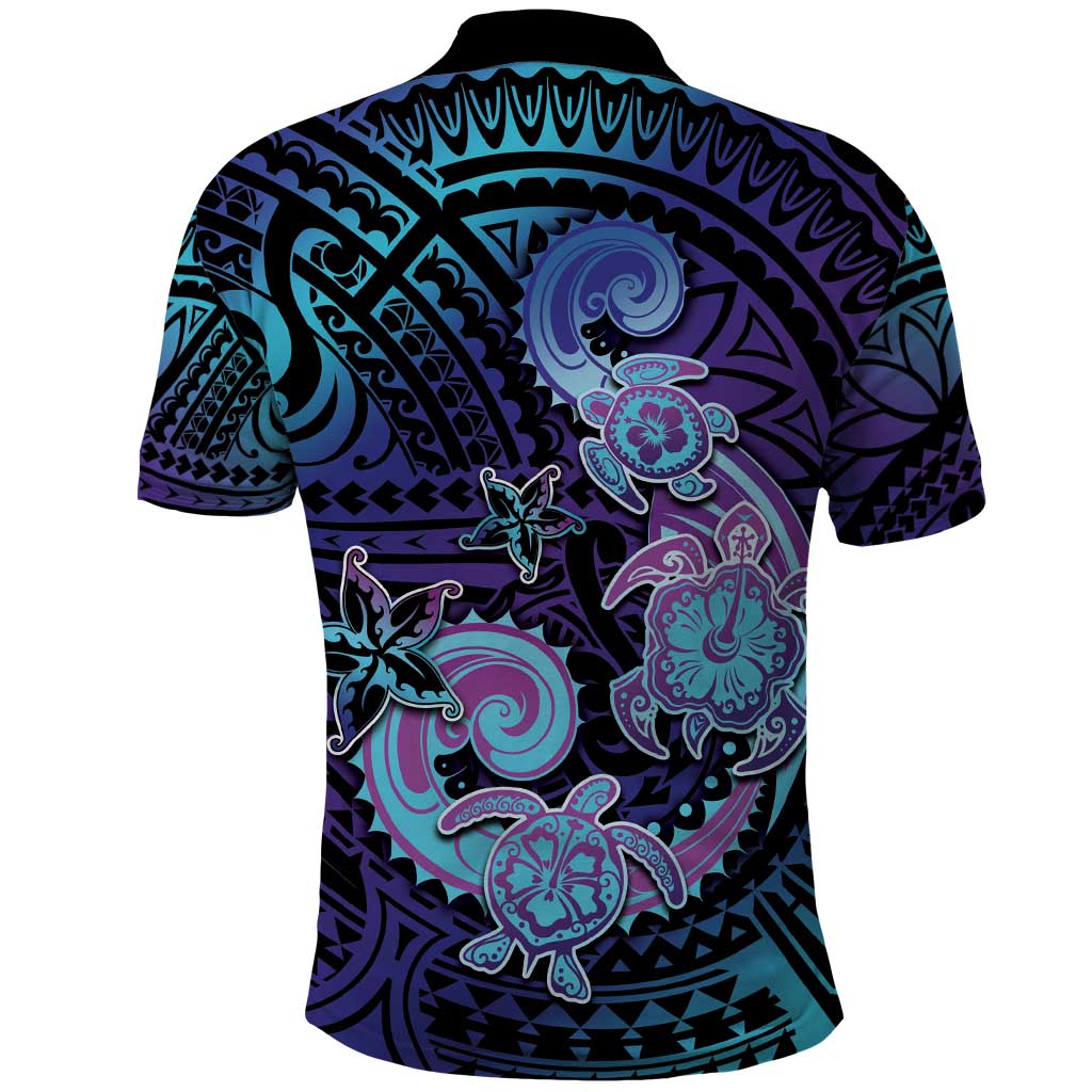 Hawaii Makahiki Turtle Polo Shirt Spiral Polynesian Tattoo LT05 - Polynesian Pride