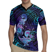 Hawaii Makahiki Turtle Rugby Jersey Spiral Polynesian Tattoo