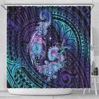 Hawaii Makahiki Turtle Shower Curtain Spiral Polynesian Tattoo