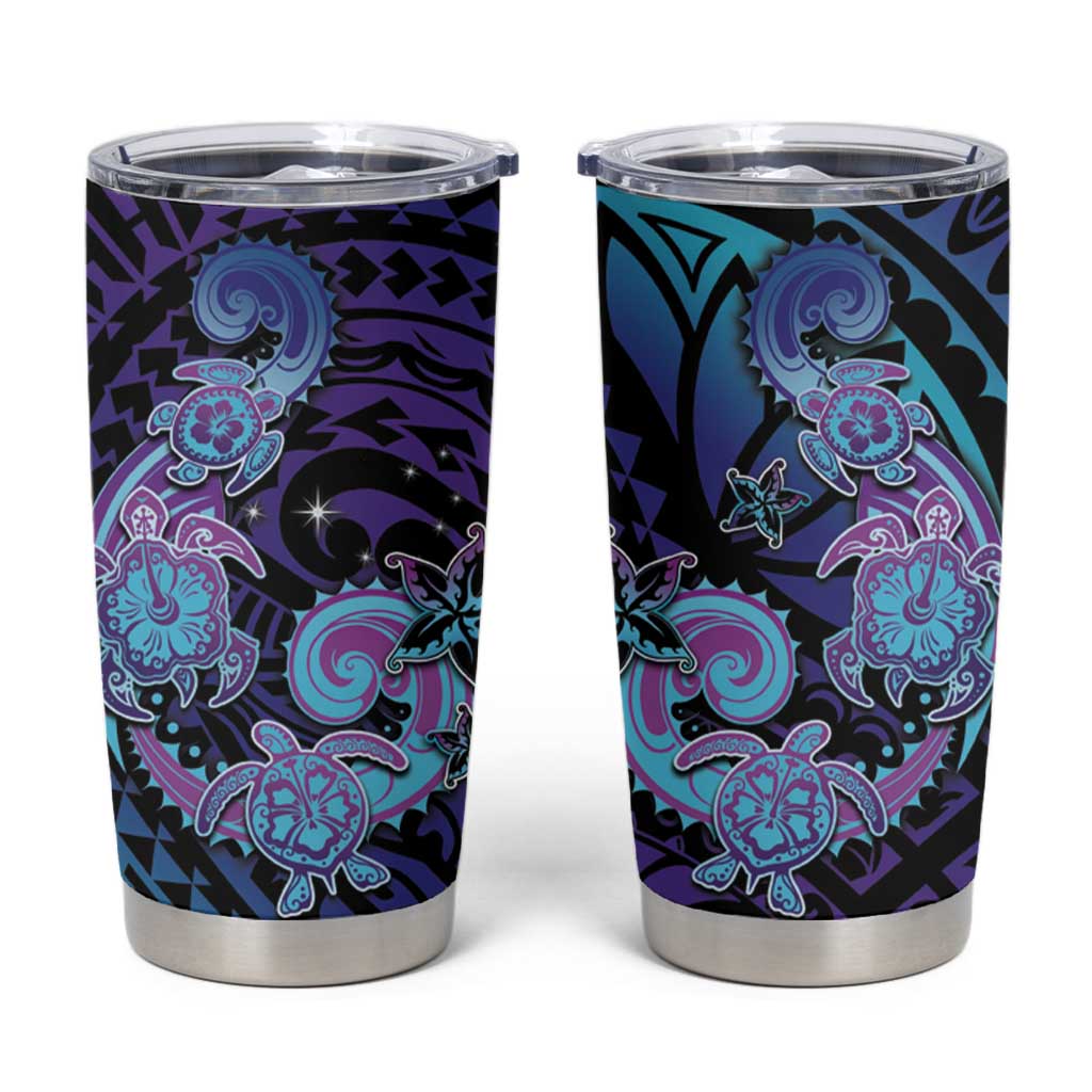 Hawaii Makahiki Turtle Tumbler Cup Spiral Polynesian Tattoo