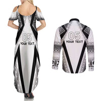 Custom Bula Fiji Football Couples Matching Summer Maxi Dress and Long Sleeve Button Shirt Go Champions - Polynesian Pride