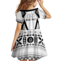 Custom Bula Fiji Football Family Matching Off The Shoulder Long Sleeve Dress and Hawaiian Shirt Go Champions - Polynesian Pride