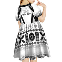 Custom Bula Fiji Football Kid Short Sleeve Dress Go Champions - Polynesian Pride