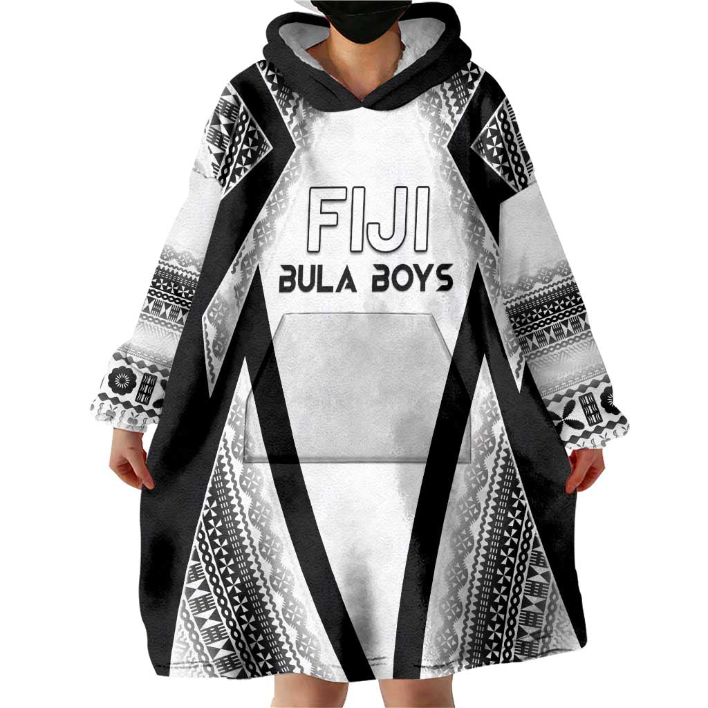 Custom Bula Fiji Football Wearable Blanket Hoodie Go Champions - Polynesian Pride