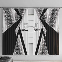 Bula Fiji Football Window Curtain Go Champions - Polynesian Pride