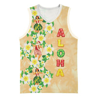 Aloha Hawaii Chilly Christmas Basketball Jersey Tropical Vibes LT05 Unisex Beige - Polynesian Pride