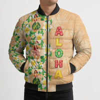 Aloha Hawaii Chilly Christmas Bomber Puffer Jacket Tropical Vibes