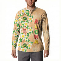 Aloha Hawaii Chilly Christmas Button Sweatshirt Tropical Vibes