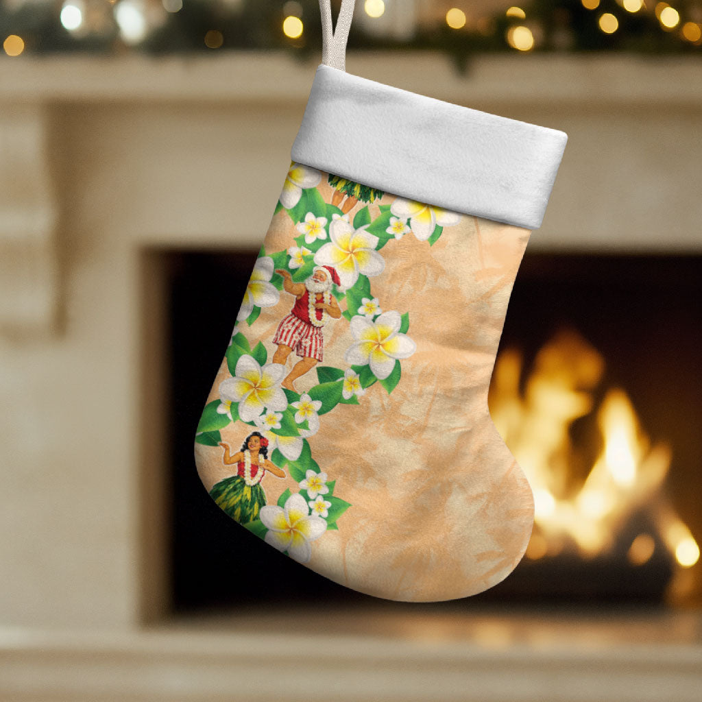 Aloha Hawaii Chilly Christmas Stocking Tropical Vibes LT05 Set of 2 Beige - Polynesian Pride