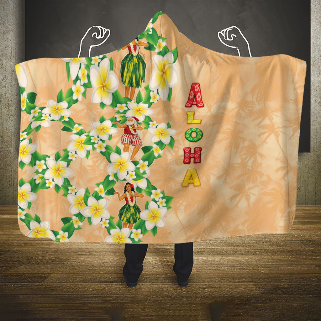 Aloha Hawaii Chilly Christmas Hooded Blanket Tropical Vibes