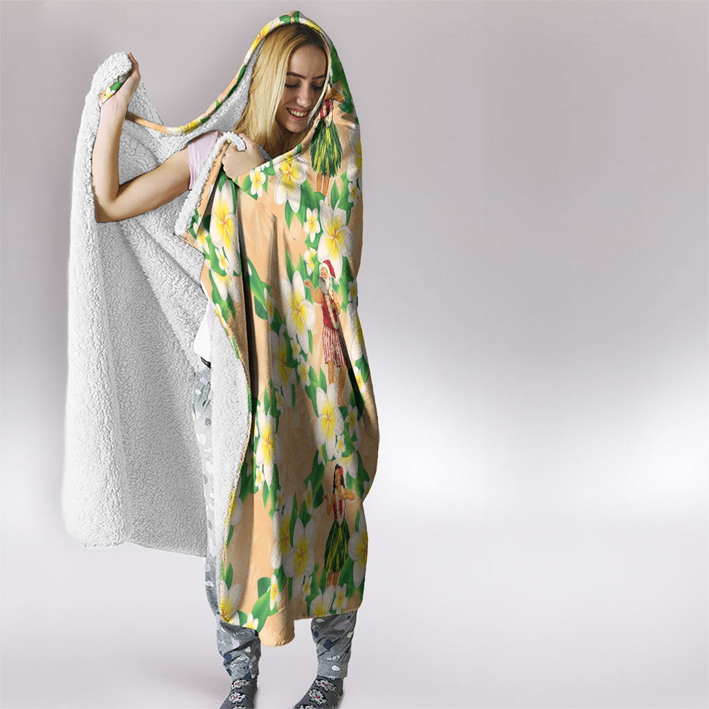 Aloha Hawaii Chilly Christmas Hooded Blanket Tropical Vibes