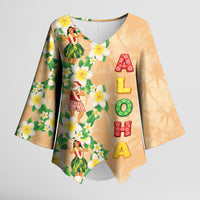 Aloha Hawaii Chilly Christmas Kimono Sleeve Blouse Tropical Vibes