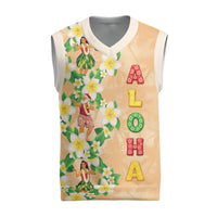 Aloha Hawaii Chilly Christmas Knitted V-Neck Vest Tropical Vibes LT05 Beige - Polynesian Pride