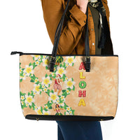 Aloha Hawaii Chilly Christmas Leather Tote Bag Tropical Vibes
