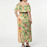 Aloha Hawaii Chilly Christmas Off Shoulder Maxi Dress Tropical Vibes LT05 - Polynesian Pride