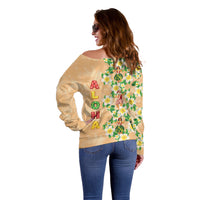 Aloha Hawaii Chilly Christmas Off Shoulder Sweater Tropical Vibes LT05 - Polynesian Pride