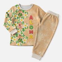 Aloha Hawaii Chilly Christmas Pajama Set Tropical Vibes LT05 Men Beige - Polynesian Pride