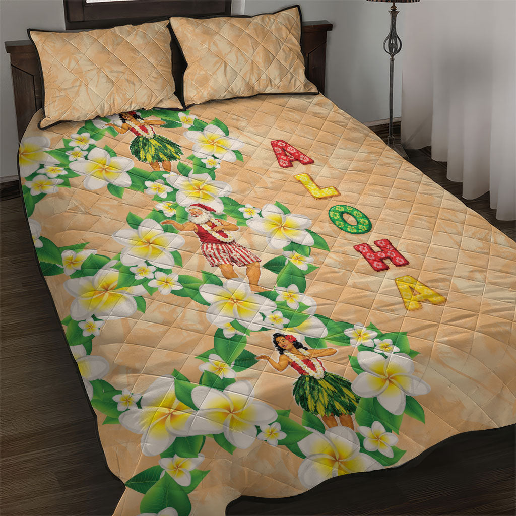 Aloha Hawaii Chilly Christmas Quilt Bed Set Tropical Vibes LT05 Beige - Polynesian Pride