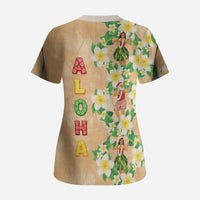 Aloha Hawaii Chilly Christmas Scrub Top Tropical Vibes