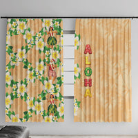 Aloha Hawaii Chilly Christmas Window Curtain Tropical Vibes