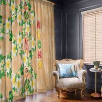 Aloha Hawaii Chilly Christmas Window Curtain Tropical Vibes
