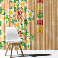 Aloha Hawaii Chilly Christmas Window Curtain Tropical Vibes
