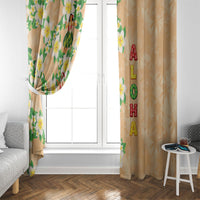 Aloha Hawaii Chilly Christmas Window Curtain Tropical Vibes