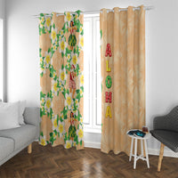 Aloha Hawaii Chilly Christmas Window Curtain Tropical Vibes