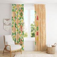 Aloha Hawaii Chilly Christmas Window Curtain Tropical Vibes