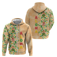 Aloha Hawaii Chilly Christmas Zip Hoodie Tropical Vibes LT05 - Polynesian Pride