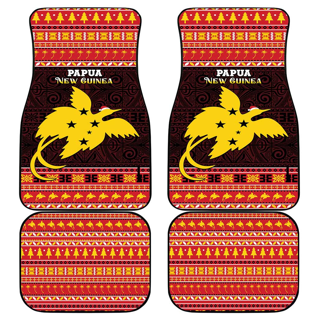 Papua New Guinea Christmas Car Mats Santa Raggiana