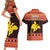 Papua New Guinea Christmas Couples Matching Short Sleeve Bodycon Dress and Hawaiian Shirt Santa Raggiana