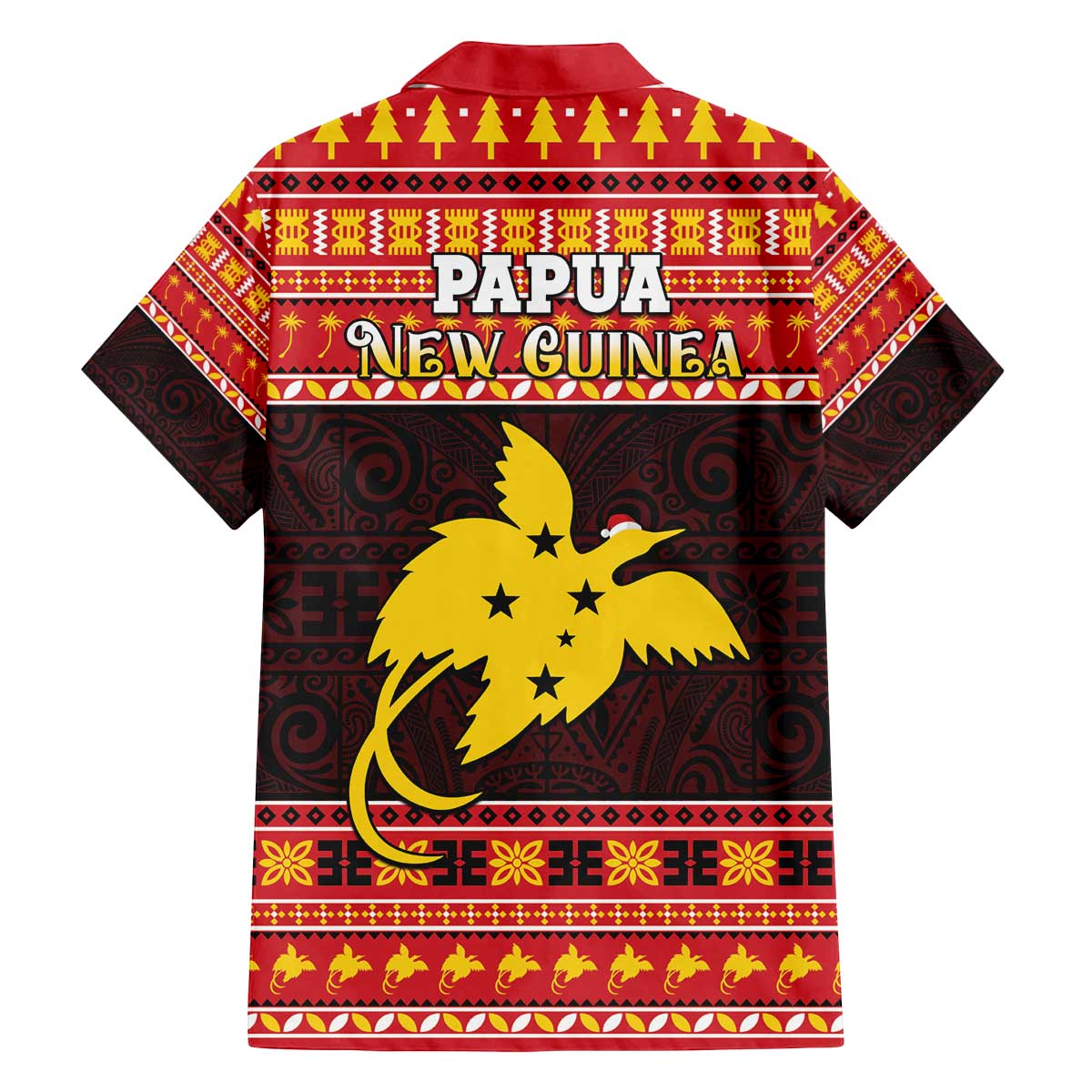 Papua New Guinea Christmas Family Matching Off The Shoulder Long Sleeve Dress and Hawaiian Shirt Santa Raggiana LT05 - Polynesian Pride