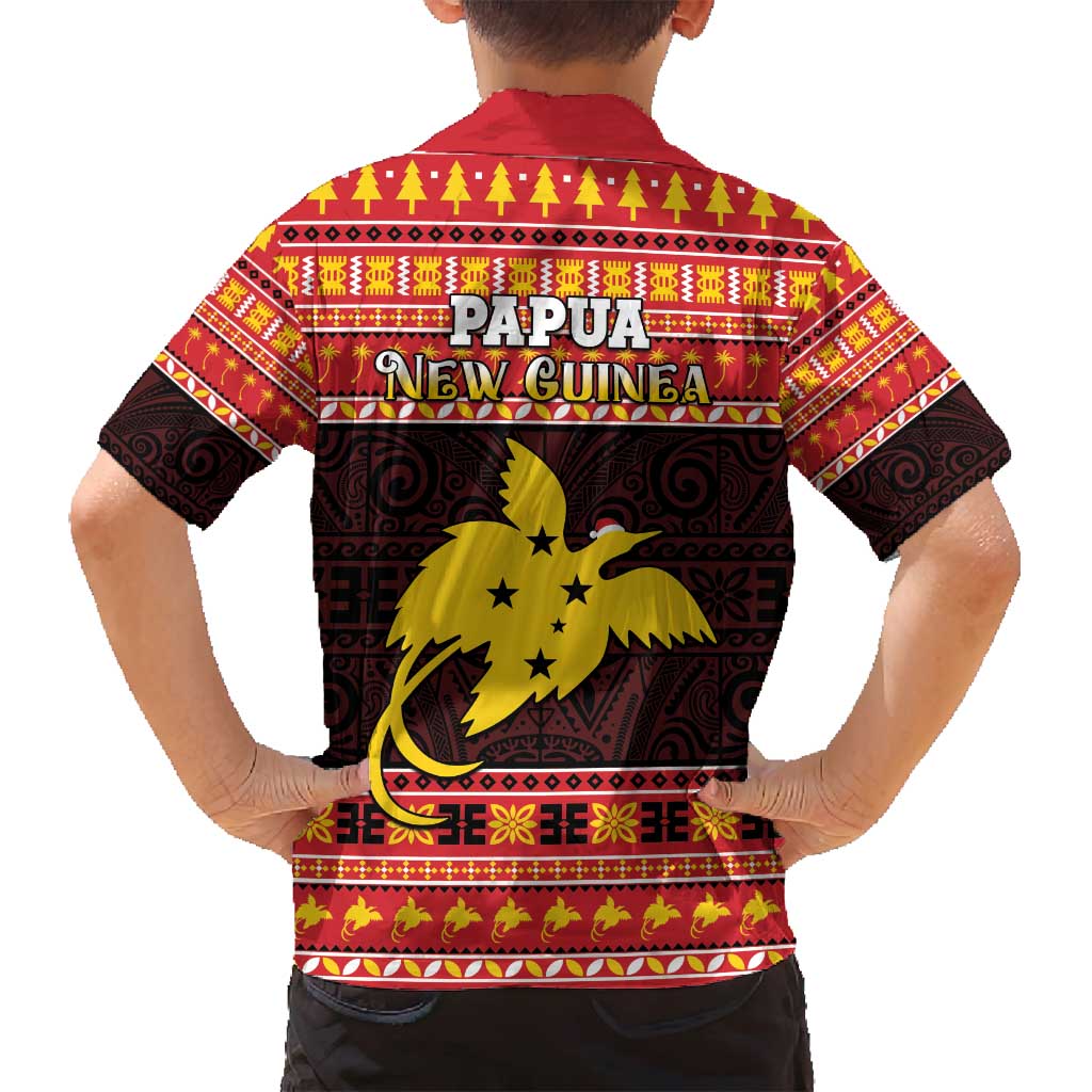 Papua New Guinea Christmas Family Matching Puletasi and Hawaiian Shirt Santa Raggiana LT05 - Polynesian Pride