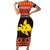 Papua New Guinea Christmas Short Sleeve Bodycon Dress Santa Raggiana