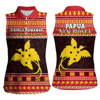 Papua New Guinea Christmas Women Sleeveless Polo Shirt Santa Raggiana