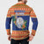 Marshall Islands Christmas Button Sweatshirt Marshallese Seal Meddi Kirijmoj